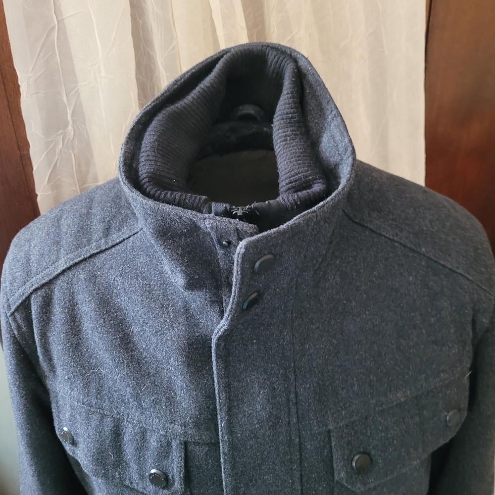 Michael Kors Wool Farm Coat Sz M - Picture 3 of 12